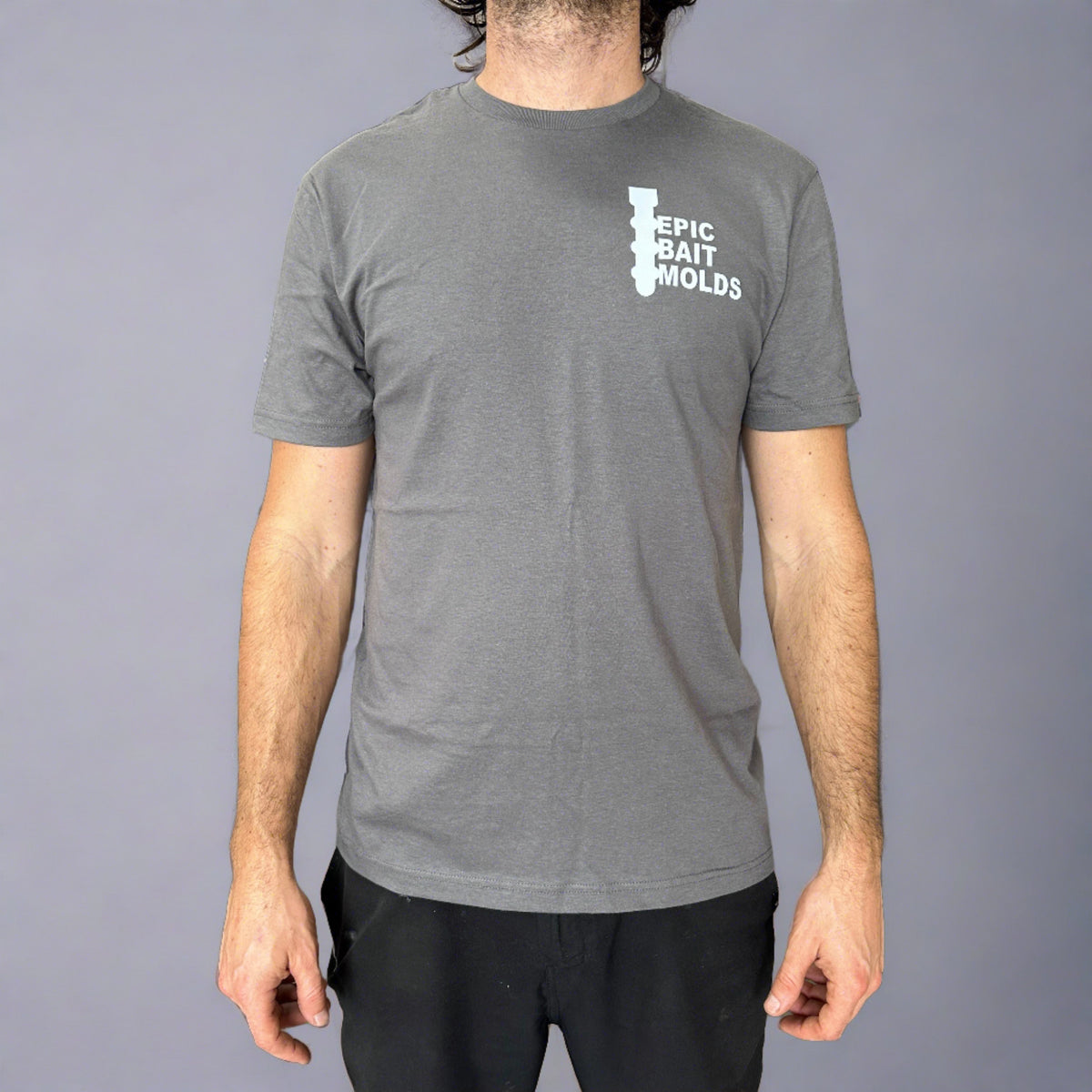 Epic Large Mouth Bass T-Shirt - Charcoal – Epic Bait Molds
