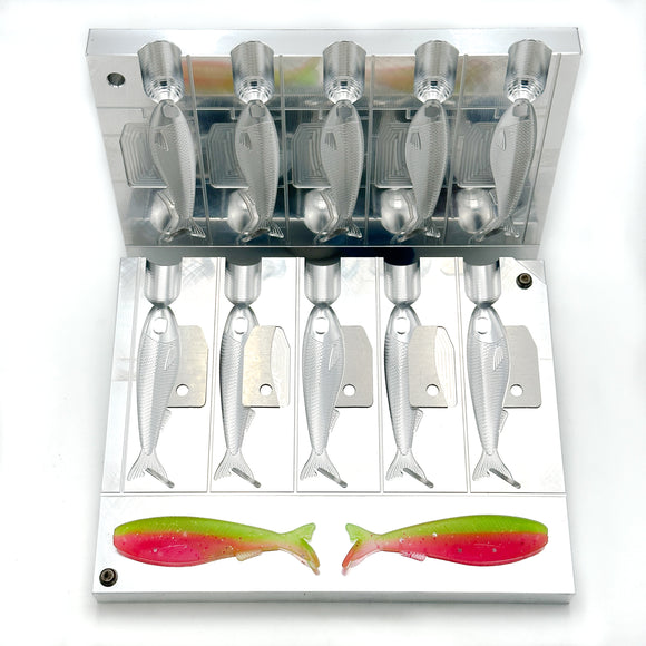 3.3 Inch SlayBait Hand Injection Mold soft plastic bait mold by Epic Bait Molds