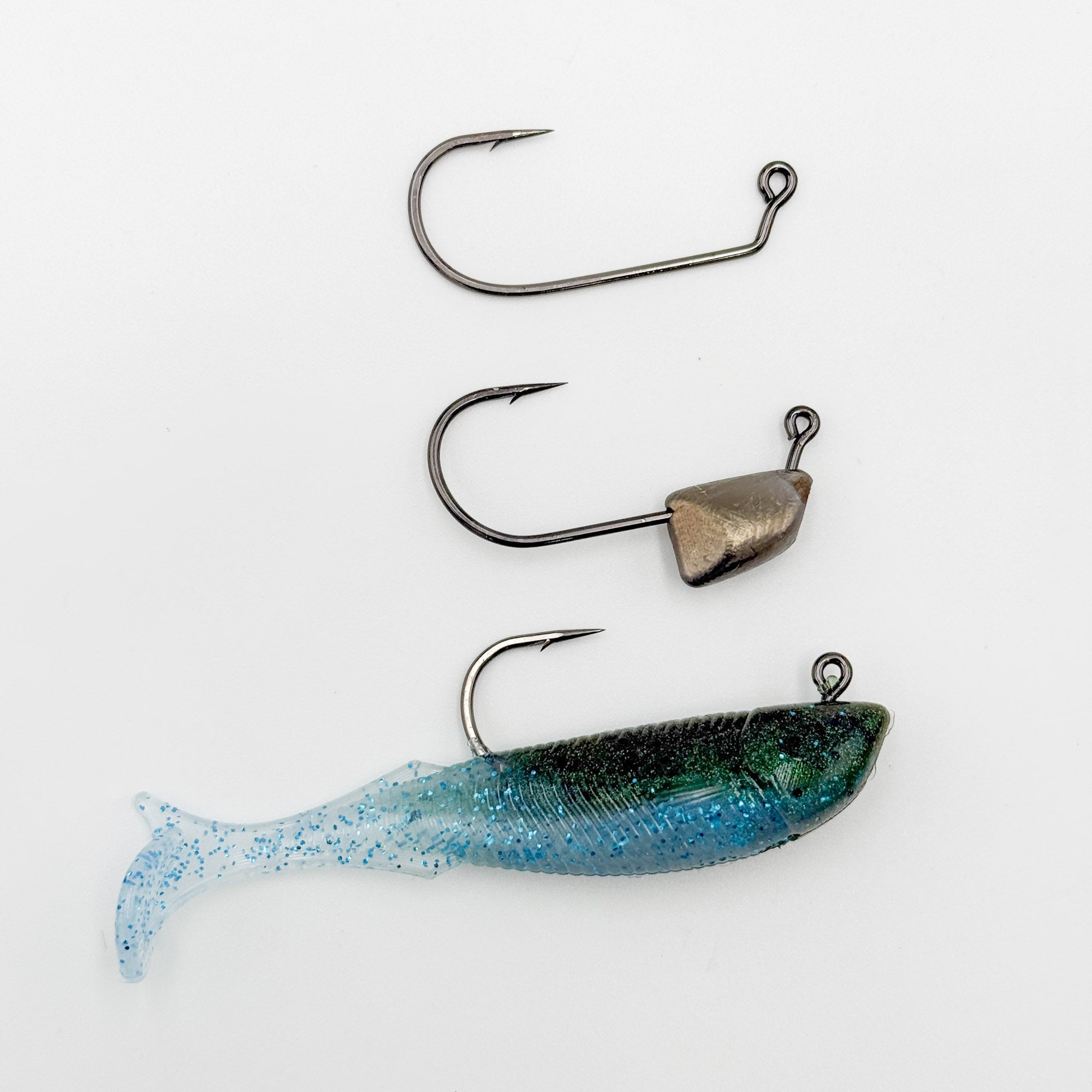 bass fishing molds weighted hook 3.4in Fin Kicker Hand Injection Mold
