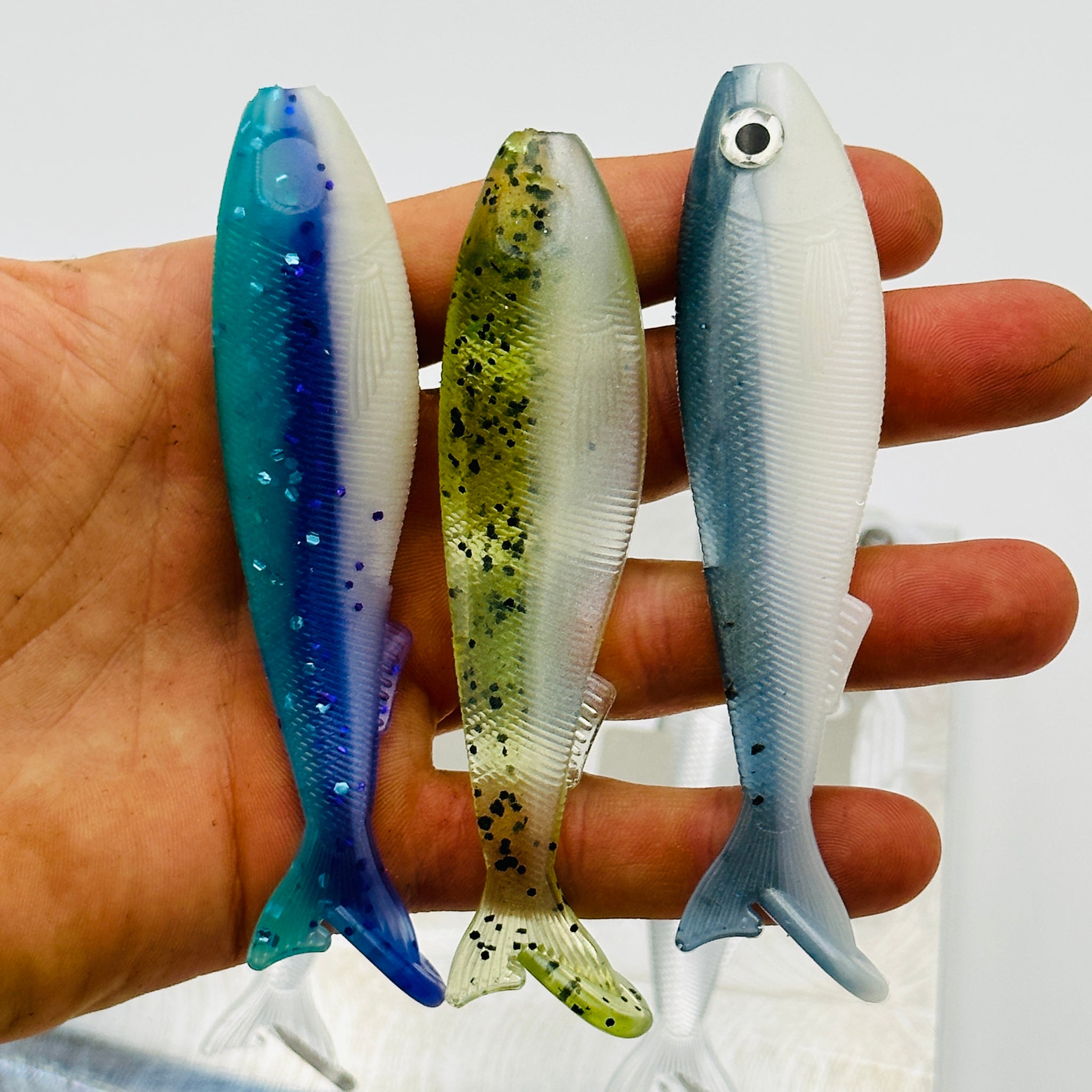 4 paddle tail worm bait mold