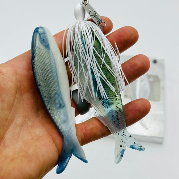 Aluminum Injection Soft Plastic Lure Mold for Fluke Fishing Jerkbait Single  Cavity Mold