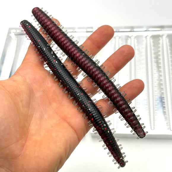 6.8 Inch Millipede Hand Injection Mold soft plastic bait mold by Epic Bait Molds
