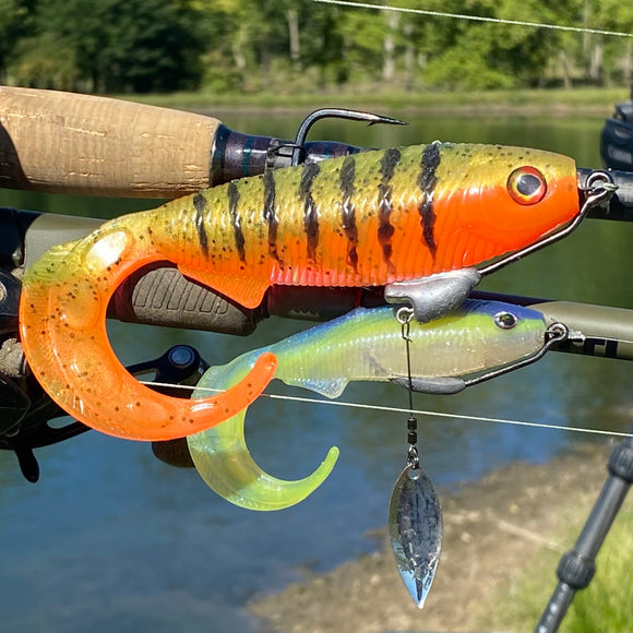 7.6 Inch Epic WhipWad Hand Injection Mold soft plastic bait mold by Epic Bait Molds