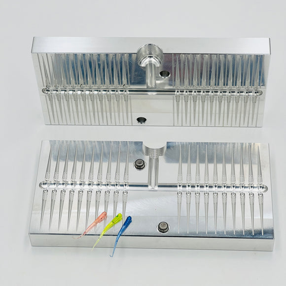 1.25 Inch Ice Spike Mold - 40 Cavity soft plastic bait mold by Epic Bait Molds