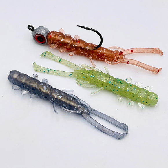 3.4 Inch Speed Shrimp Hand Injection Mold soft plastic bait mold by Epic Bait Molds