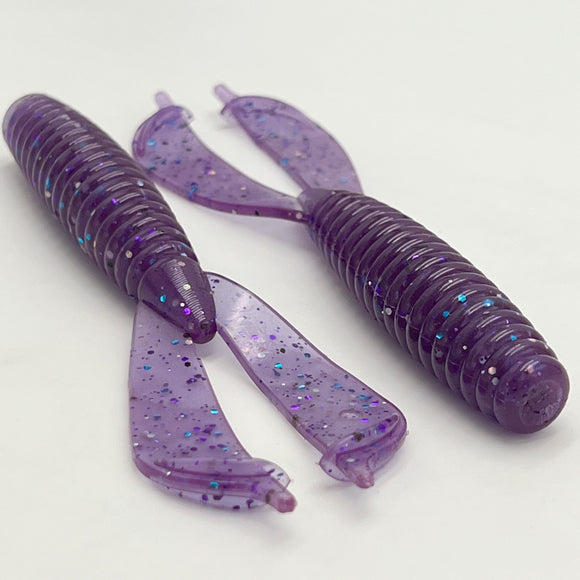 4.5 Inch Rocket Grub Hand Injection Mold soft plastic bait mold by Epic Bait Molds