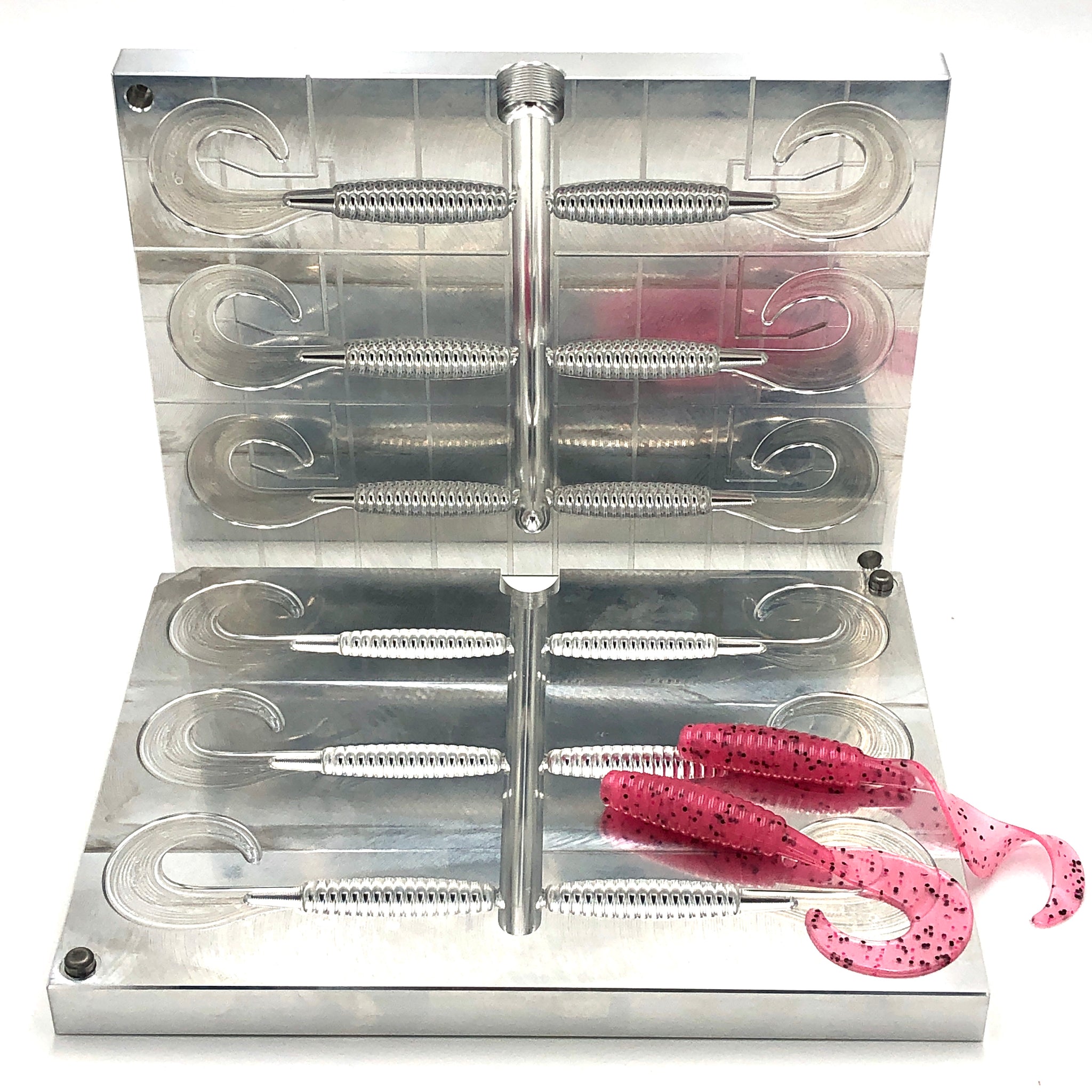 bass lure mold 5 Inch Curly Tail Grub Hand Injection Mold – Epic Bait Molds