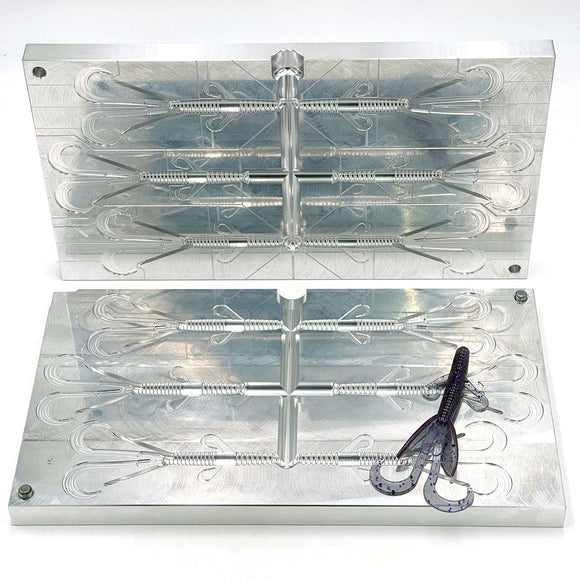 5 Inch Hawg Hand Injection Mold soft plastic bait mold by Epic Bait Molds