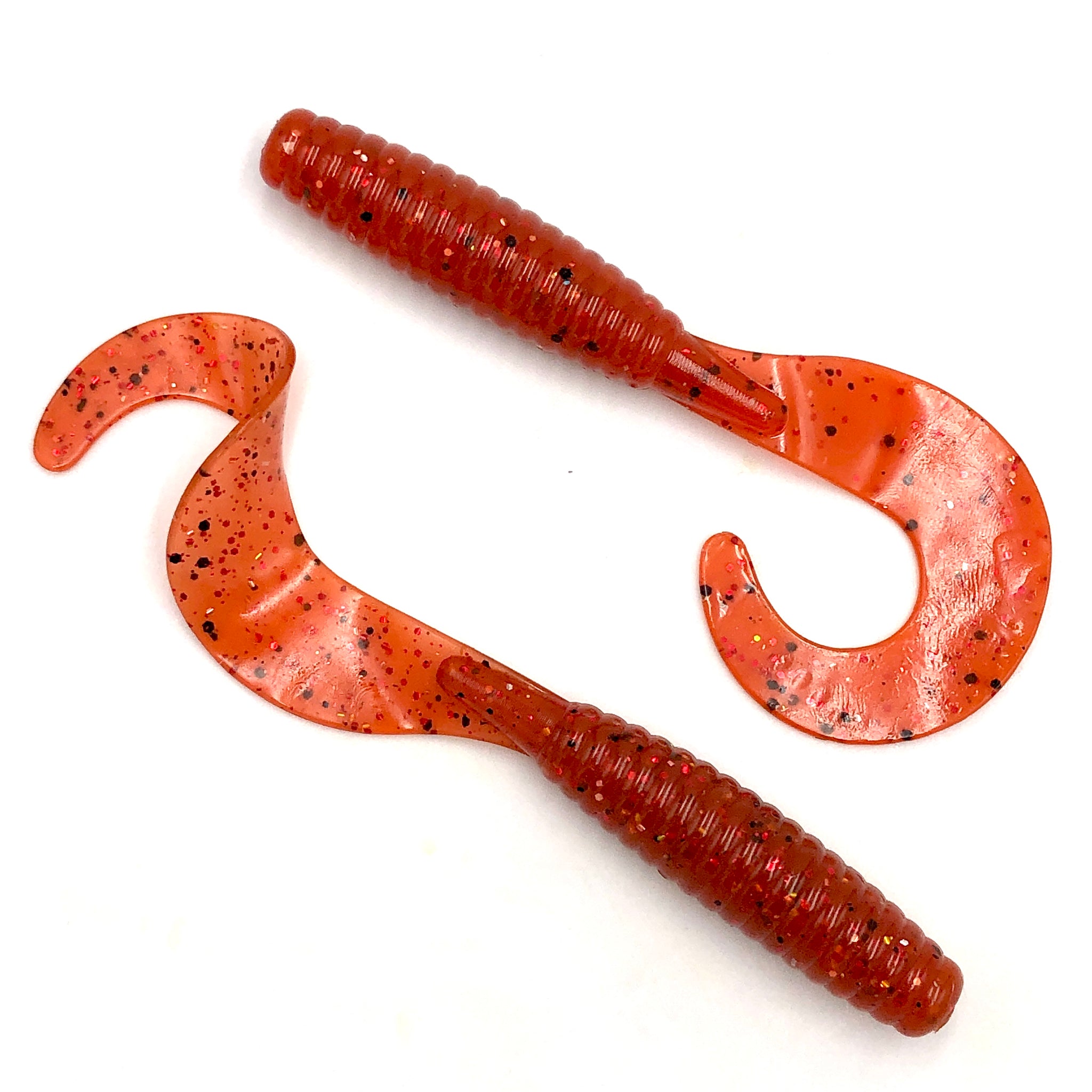 curly tail fishing lure 7 Inch Curly Tail Grub Hand Injection Mold – Epic Bait Molds