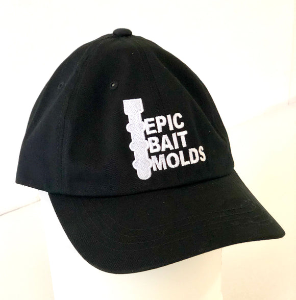 Epic Bait Molds: Dad Hat (Low Profile Curved Bill) Black