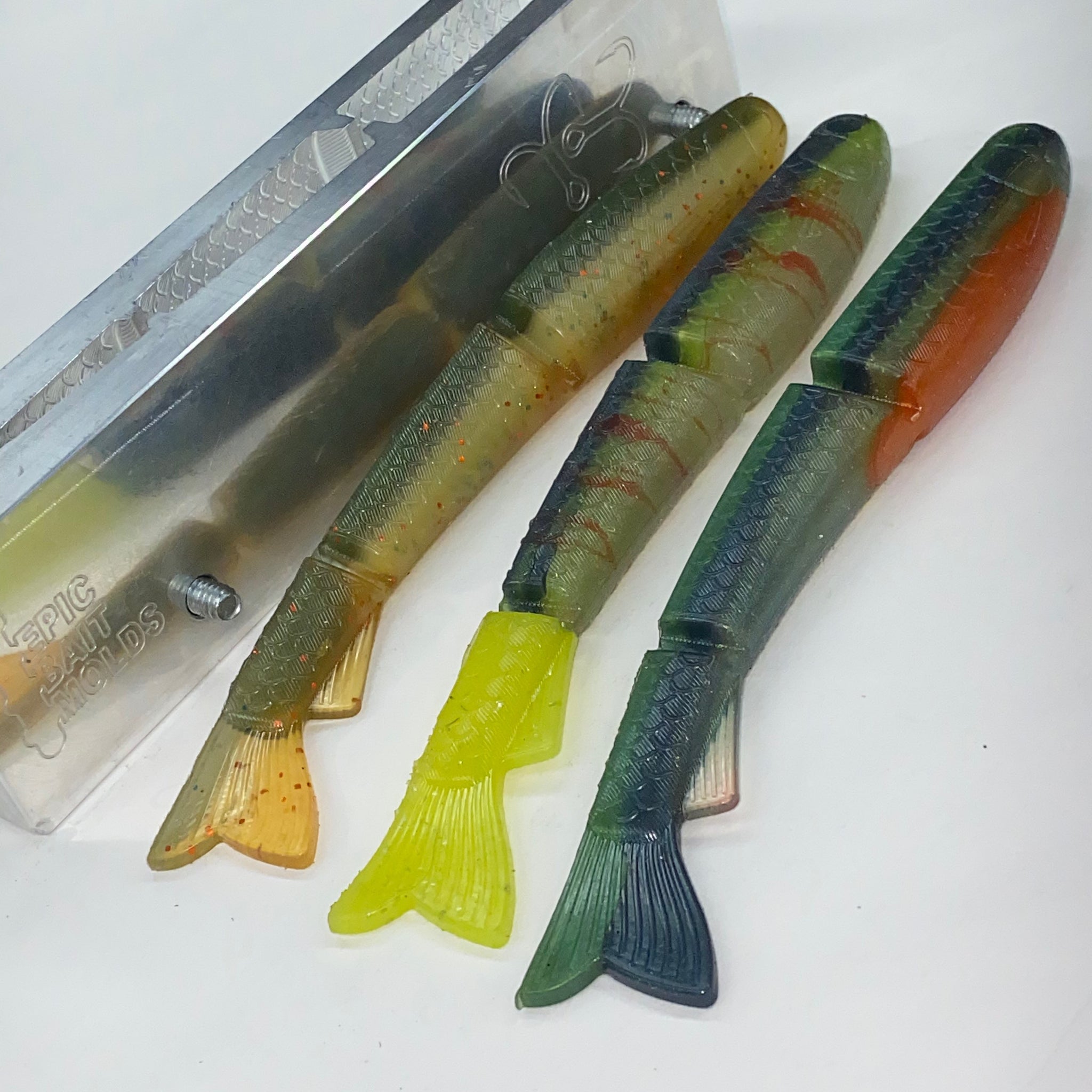 bass lure molds 7.5 Inch Epic Swimmer Open Pour Mold – Epic Bait Molds